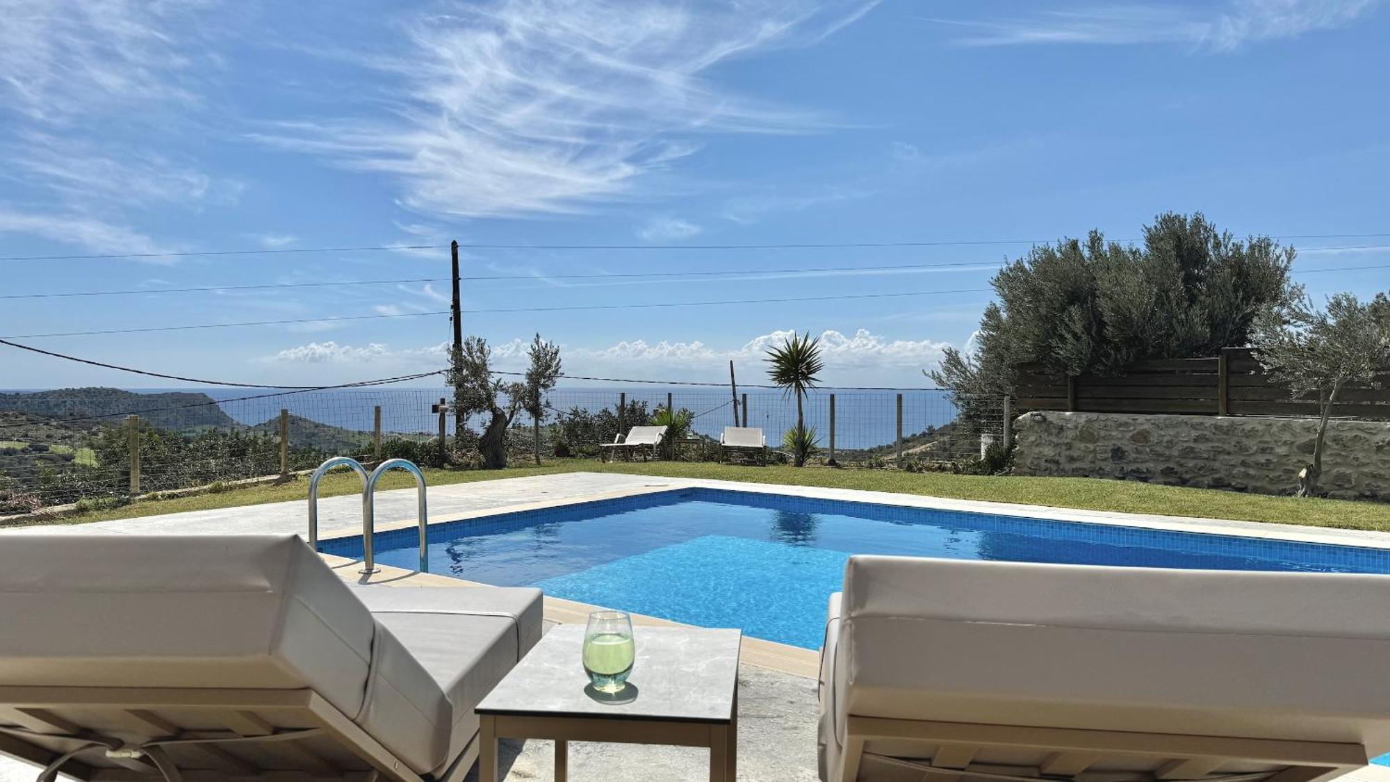 Villa Michael Triopetra Private Villa, Private Swimming Pool, Garden, Panoramic Sunset Luaran gambar