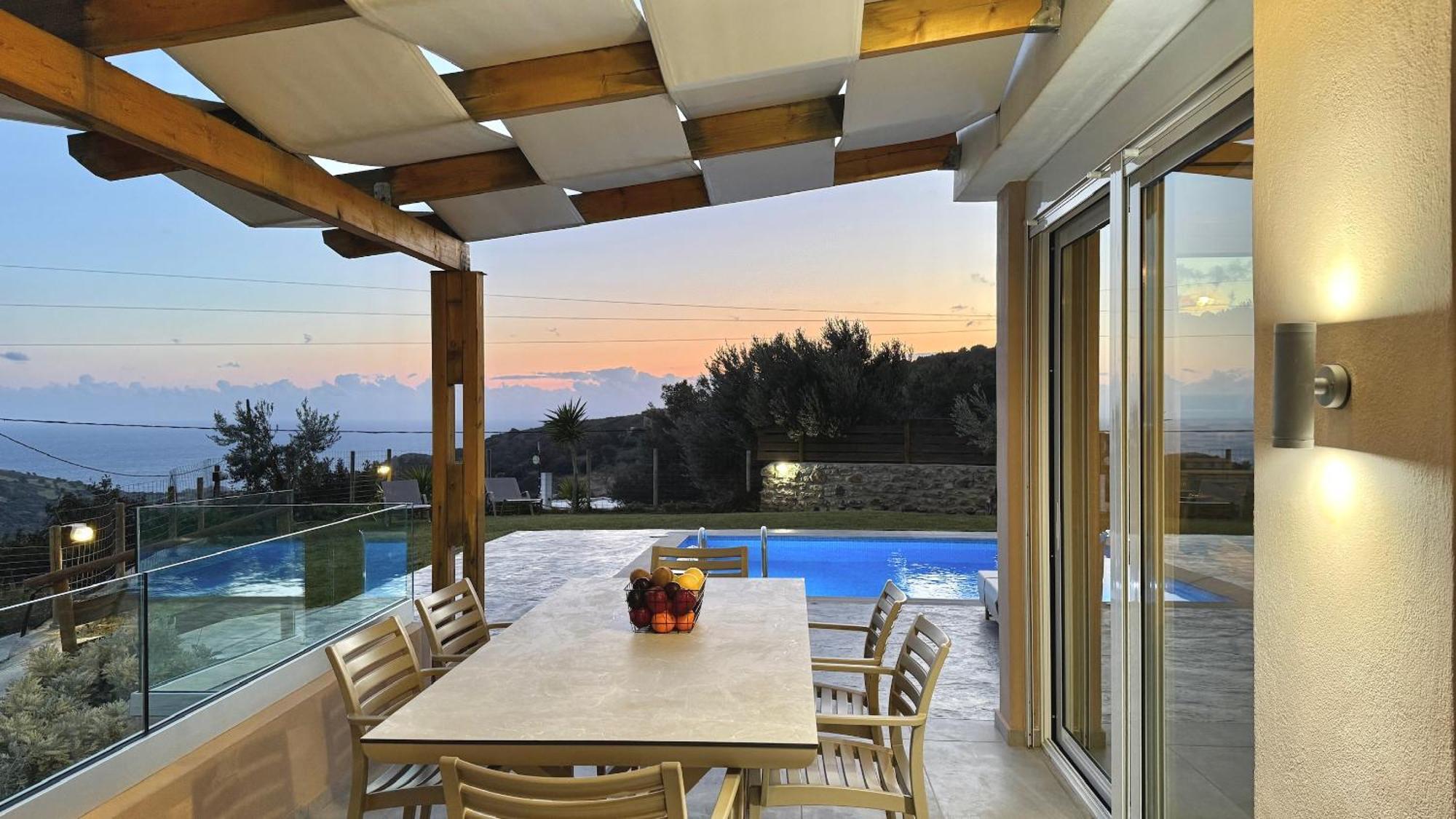 Villa Michael Triopetra Private Villa, Private Swimming Pool, Garden, Panoramic Sunset Luaran gambar